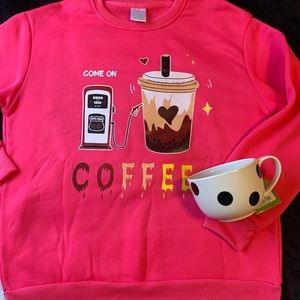 NWT KATE SPADE Latte Cup; Preloved SHEIN Sweatshirt
